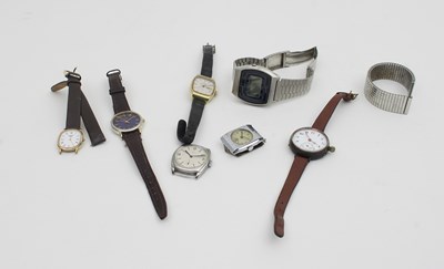 Lot 572 - A collection of wristwatches, including a...