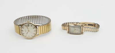 Lot 590 - A gentleman's gold wristwatch, by Omega...