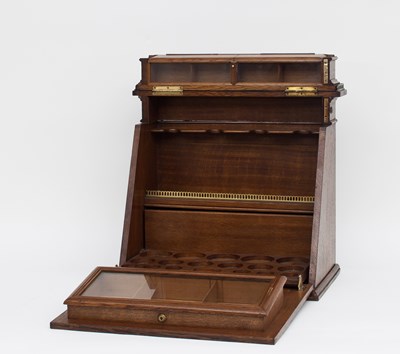 Lot 664 - A gentleman's oak cased gaming compendium,...