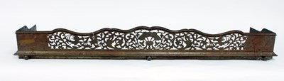 Lot 669 - A 19th Century steel fire curb, with pierced...