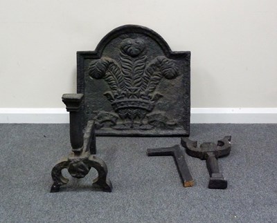 Lot 678 - A Charles II iron fireback, with arched...