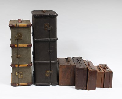 Lot 686 - Sundry leather suitcases