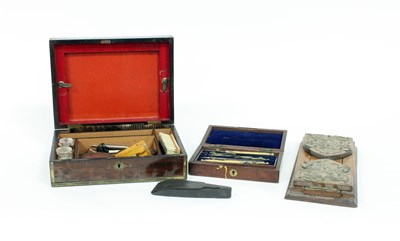 Lot 693 - A cased set of draughtsmans instruments, the...