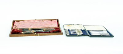 Lot 700 - A cased carving set, various boxed cutlery etc