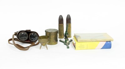 Lot 720 - Three pieces of trench art, signed...