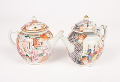 Lot 7 - Two Chinese Mandarin palette teapots