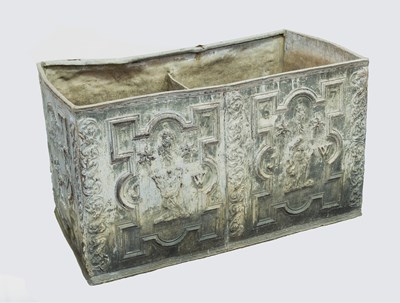 Lot 4 - An 18th Century rectangular lead cistern, the...