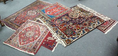 Lot 11 - Six small modern Oriental style rugs of...