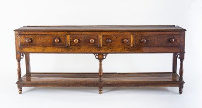 Lot 22 - An early 19th Century oak dresser base fitted...