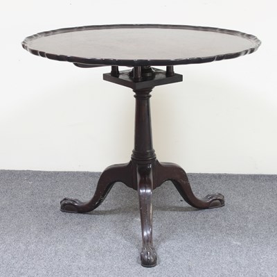 Lot 52 - A George II style mahogany tripod table, the...