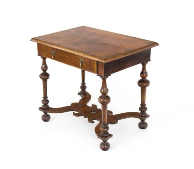 Lot 60 - A Queen Anne walnut one-drawer side table on...