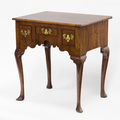 Lot 61 - A George I walnut three-drawer side-table,...