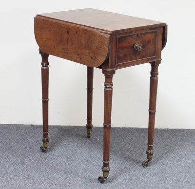 Lot 64 - A small mahogany Pembroke work table, circa...