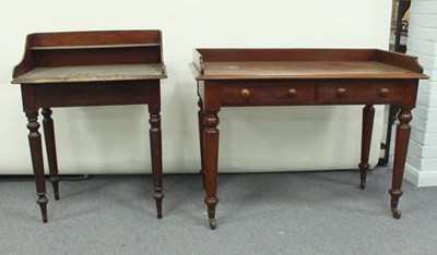 Lot 77 - A Victorian mahogany washstand with...