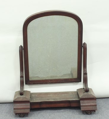 Lot 79 - A Victorian mahogany dressing table mirror,...