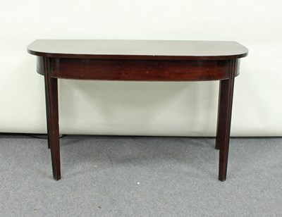 Lot 93 - A George III mahogany D-shaped table on...