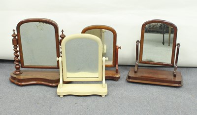 Lot 98 - A Victorian swing frame mirror on spiral...