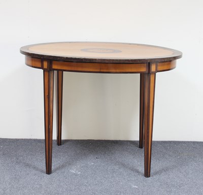 Lot 100 - A Dutch oval table, 19th Century, the...