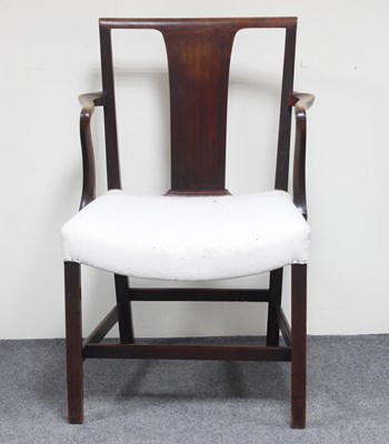 Lot 118 - A George II Scottish mahogany armchair with...