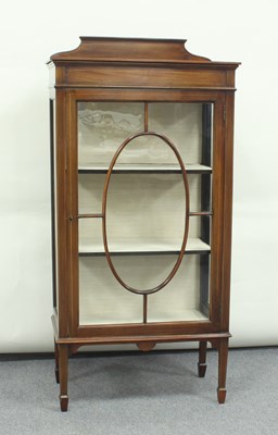 Lot 158 - An Edwardian mahogany display cabinet, the...