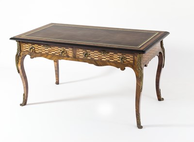 Lot 190 - A 19th Century walnut and parquetry gilt-metal...