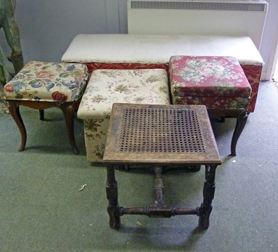 Lot 213 - A rectangular upholstered box ottoman, 132cm...