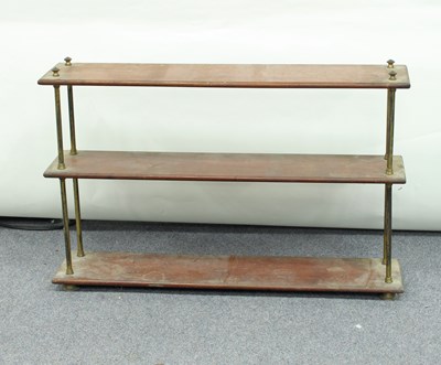 Lot 214 - A set of open hanging shelves, 88cm wide