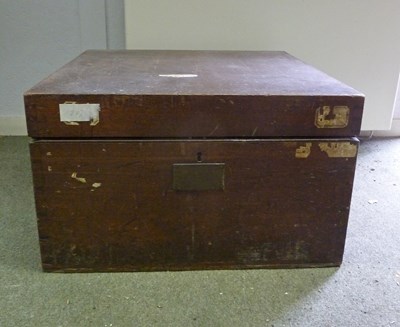 Lot 216 - A mahogany fitted silver chest