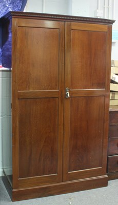 Lot 232 - A late 19th Century mahogany wardrobe with...