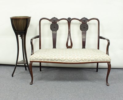 Lot 236 - An Edwardian stained beech jardini??re stand...