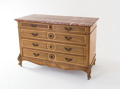 Lot 249 - A French 19th Century fruitwood chest with...