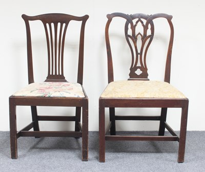 Lot 255 - An 18th Century mahogany dining chair with...