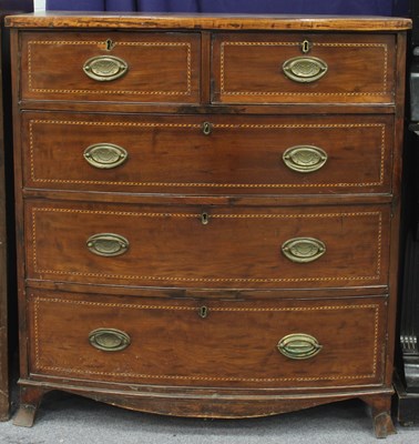 Lot 263 - An early 19th Century mahogany bowfront chest...