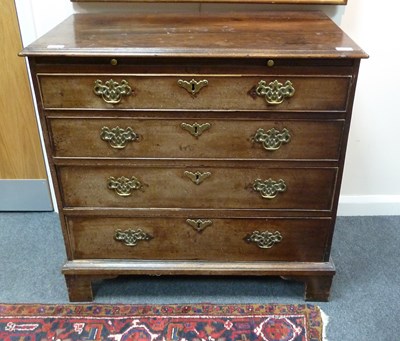 Lot 265 - A late 18th Century mahogany chest, the...