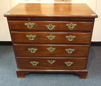 Lot 270 - A late 18th Century mahogany chest, the...