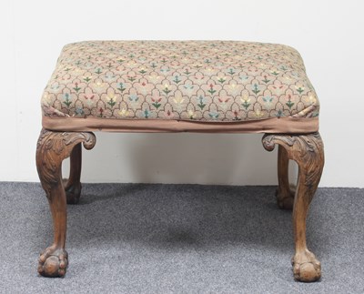 Lot 277 - A rectangular stool of 18th Century design,...