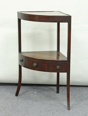 Lot 278 - A George IV mahogany corner washstand, fitted...