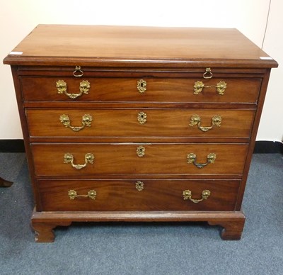 Lot 280 - A George III mahogany chest, the top with...