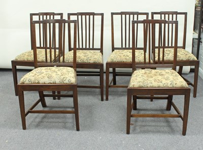 Lot 295 - A set of six 19th Century mahogany dining...