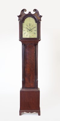 Lot 326 - A mahogany cased longcase clock, the brass...