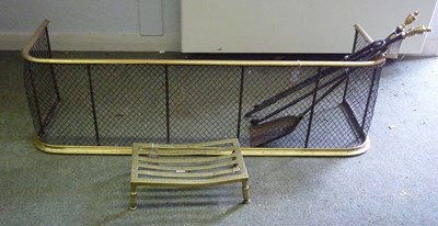 Lot 399 - A late 19th Century wire mesh spark guard with...