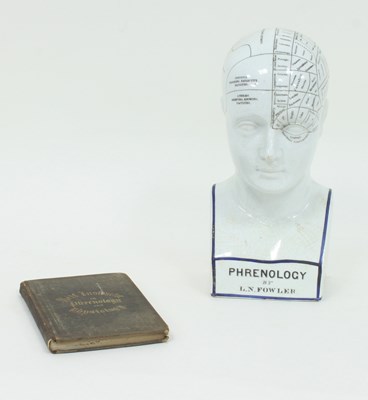 Lot 410 - A Phrenology bust by L N Fowler, 337 Strand,...