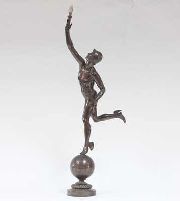 Lot 430 - After Giambologna, bronzed metal figure of...