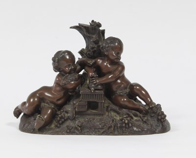 Lot 431 - A 19th Century French bronze group of two...