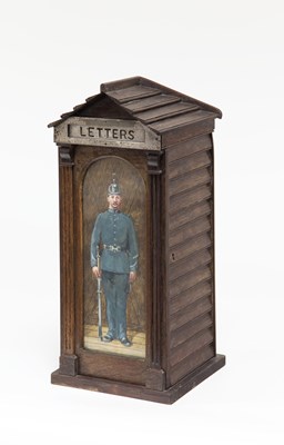 Lot 433 - A fine late Victorian letter box, with slatted...