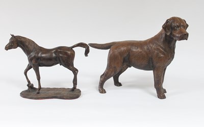 Lot 440 - A bronze figure of a labrador, limited edition...