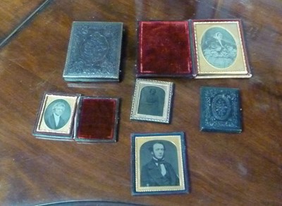 Lot 485 - Six daguerreotype photographs and...