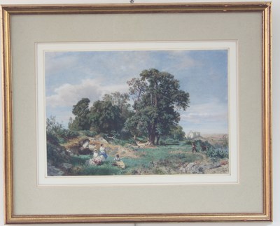 Lot 519 - F Piercy/Near Rome/signed/watercolour, 25cm x...