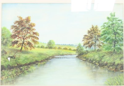 Lot 530 - Charles King/River Landscape/signed and dated...