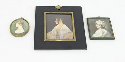 Lot 568 - 19th Century English School/Portrait Miniature...